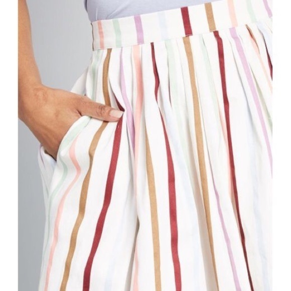 NWT ModCloth Aspiration Creation Striped Skirt New - Picture 4 of 8